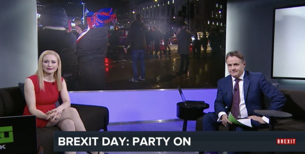 Kate and Bill Dod present the news on the nights that the UK left the EU and Boris Johnson’s Conservative party won a clear majority